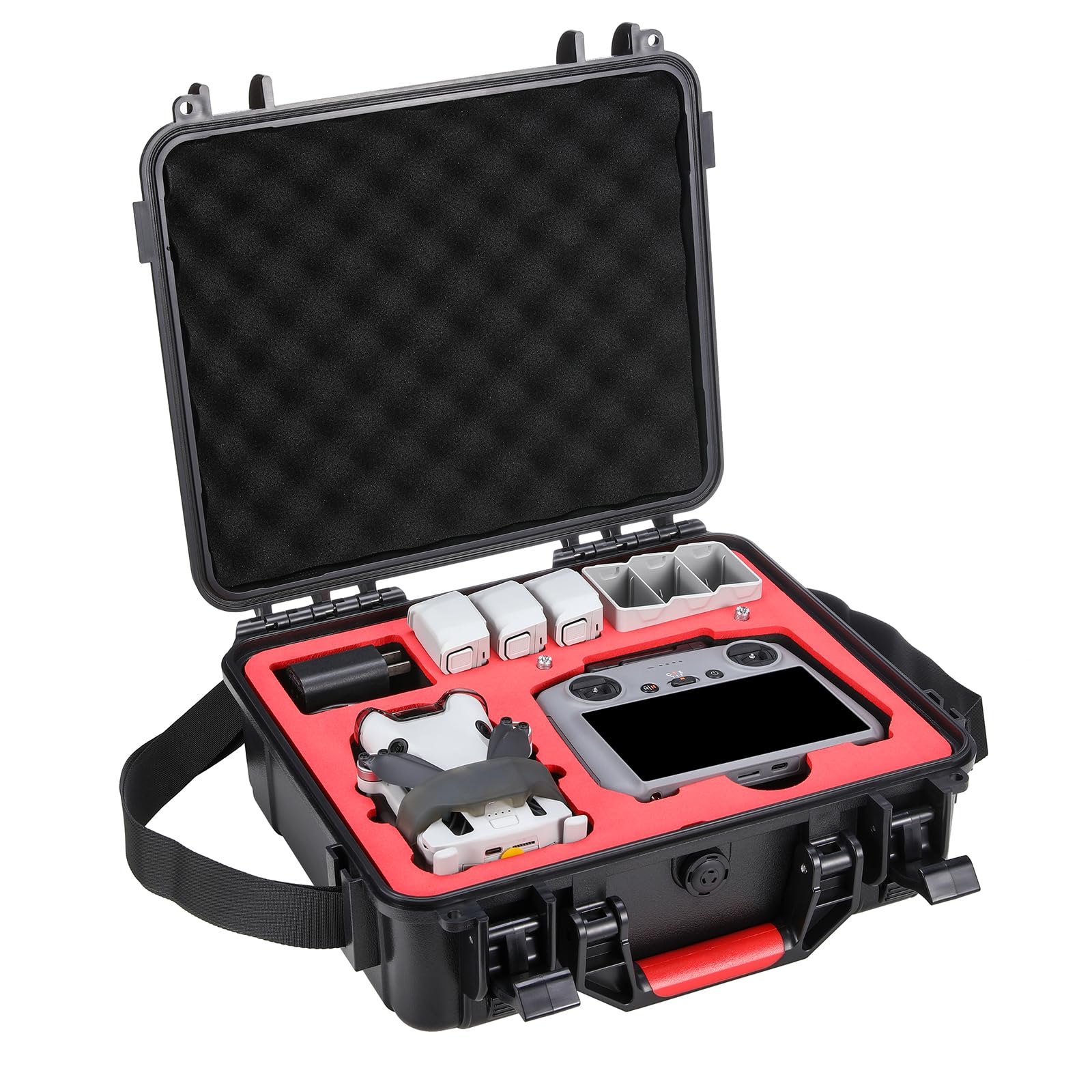 Uvafly Mini 4 Pro Hard Case, wasserdichte Aufbewahrungstasche, Reisekoffer für DJI Mini 4 Pro Fly More Combo mit DJI RC 2 Controller Drohnen zubehör von Uvafly