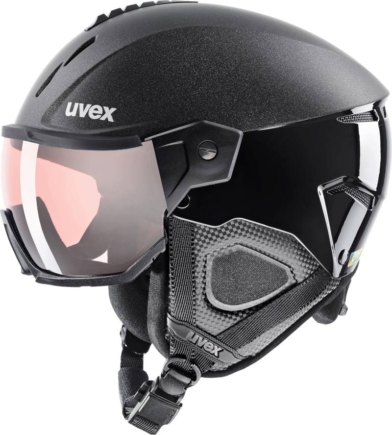 Uvex Instinct Visor Pro Variomatic Skihelm (Größe: 56-58 cm, 40 Black matt) von Uvex