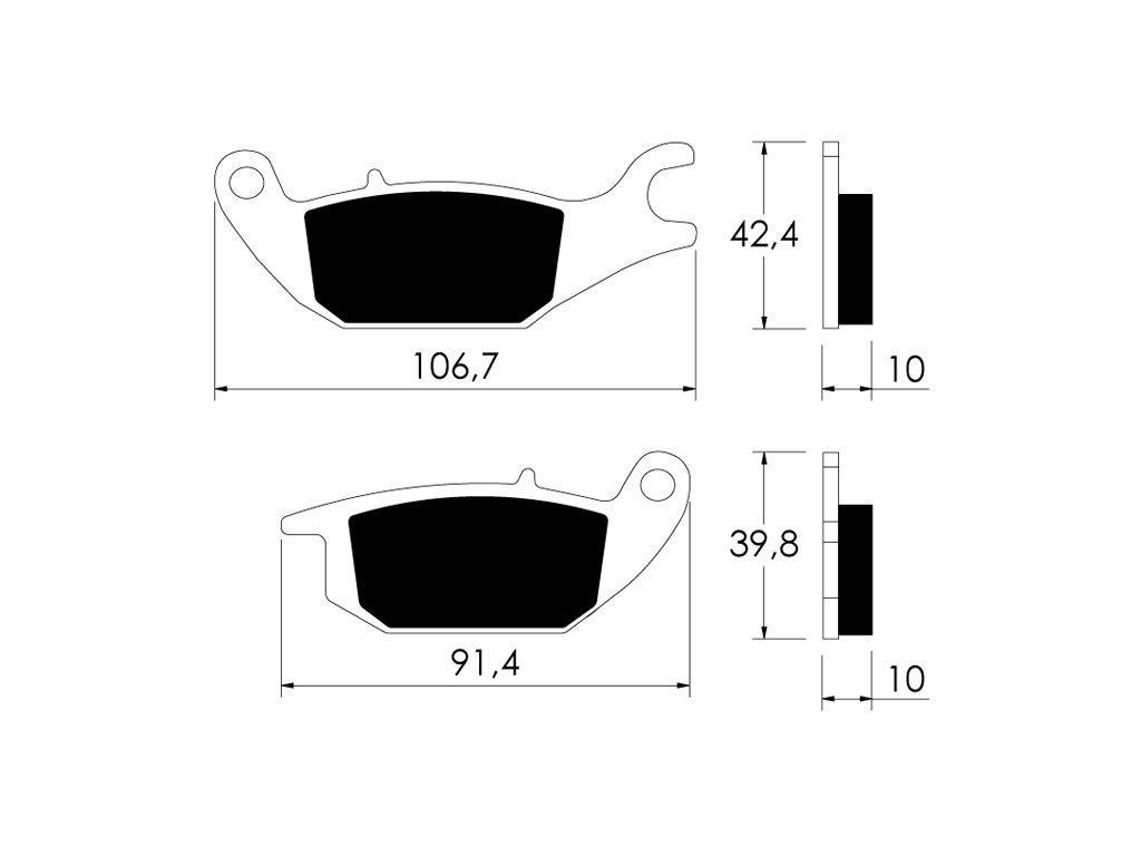 Belag Bremse hinten von V PARTS