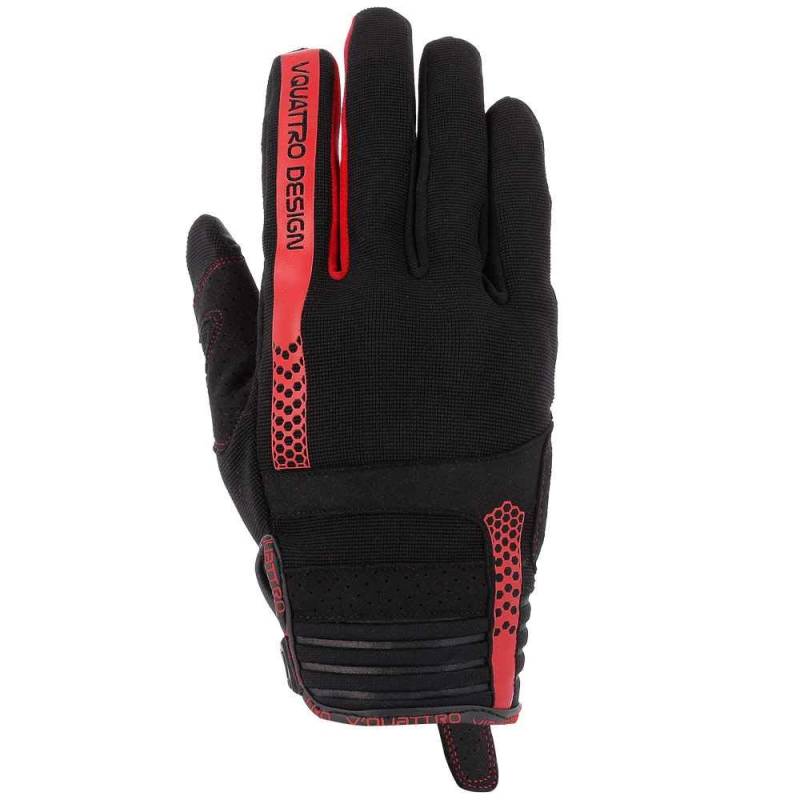 V'QUATTRO DESIGN Rush 18 Handschuhe Man- Phone Touch schwarz/rot von V'QUATTRO DESIGN