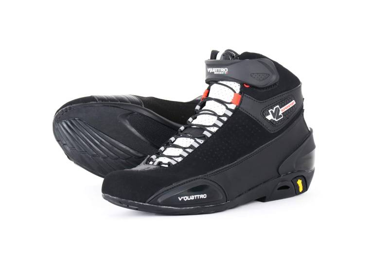 V Quattro Design - V4S-SSPV-BKW41 - Supersport Vented Schuhe Herren - Schwarz - 41 EU von V Quattro Design