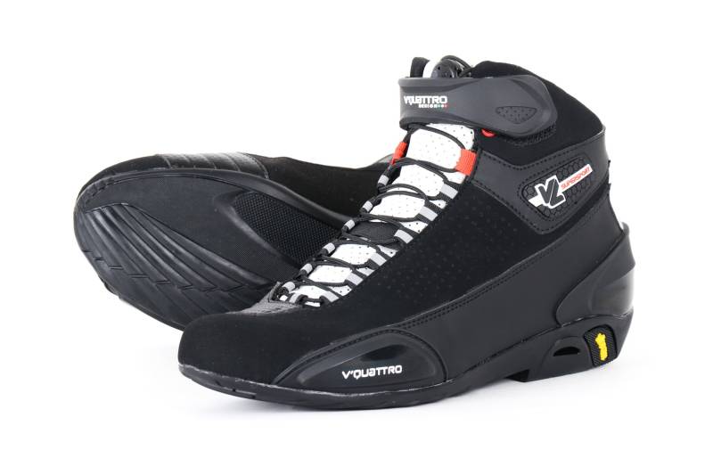 V Quattro Design - V4S-SSPV-BKW44 - Supersport Vented Schuhe Herren - Schwarz - 44 EU von V Quattro Design