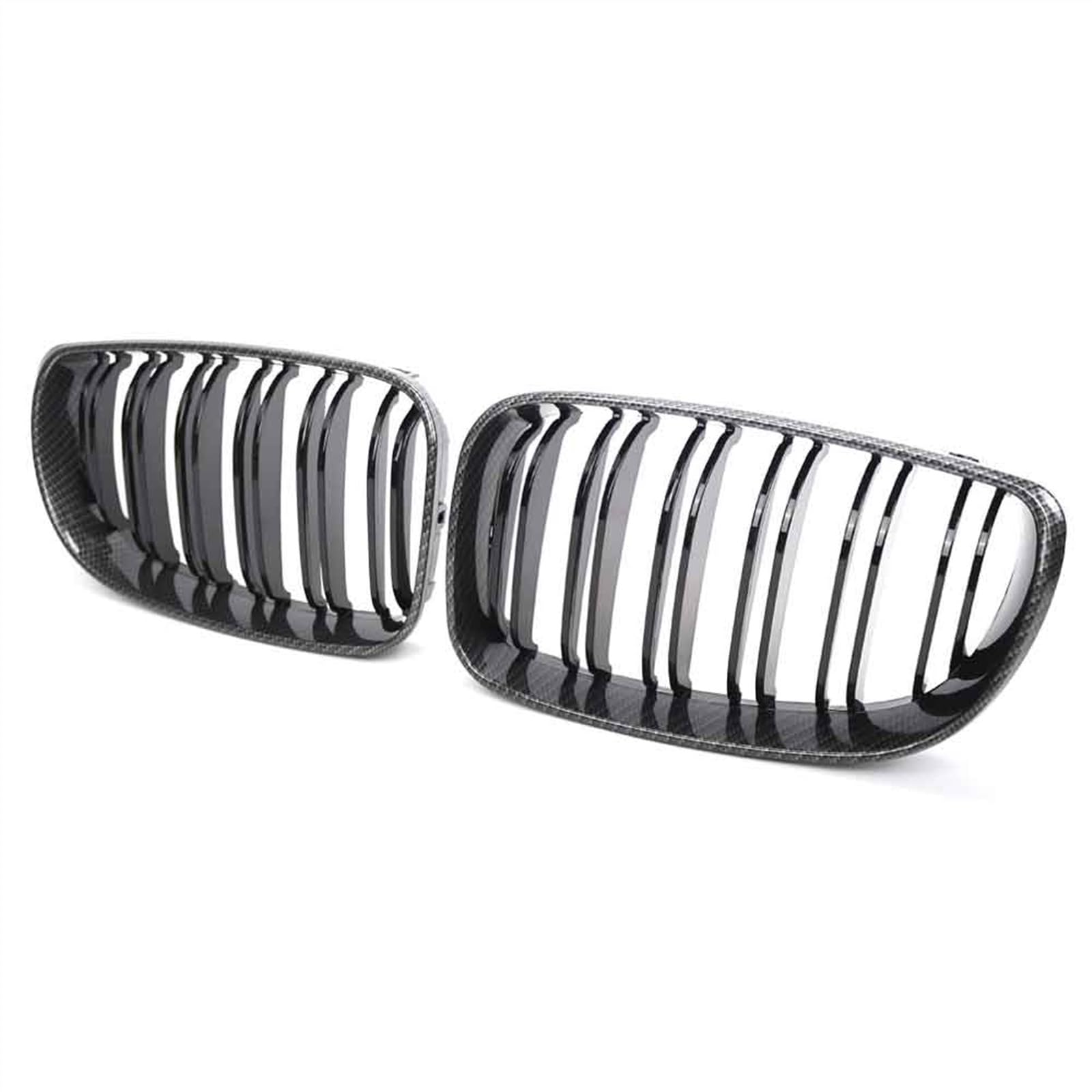 VAAKLM Auto Front Kühlergrill Kompatibel Mit 1er E81 E87 E82 E88 120I 128I 130I 135I 2007 2008 2009 2010 2011. Vorderer Zentraler Nierenförmiger Doppellamellengrill von VAAKLM