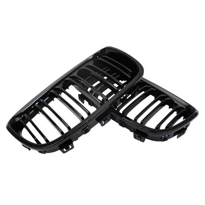 VAAKLM Auto Front Kühlergrill Kompatibel Mit 1er F20 F21 2011 2012 2013 2014 Auto Frontstoßstange Nieren Doppellamellengitter Renngrills Ersatz Glanzschwarz von VAAKLM