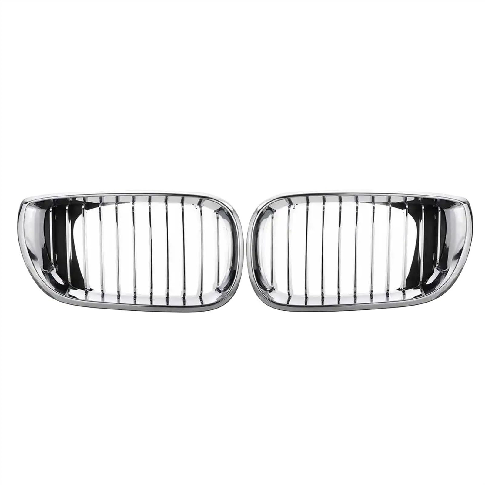 VAAKLM Auto Front Kühlergrill Kompatibel Mit 3er E46 4-Türer 320i 325i 325Xi 330i Facelift 2002 2003 2004 2005 Frontstoßstangen-Nierengrill Fronthaubengrill(All Chrome) von VAAKLM