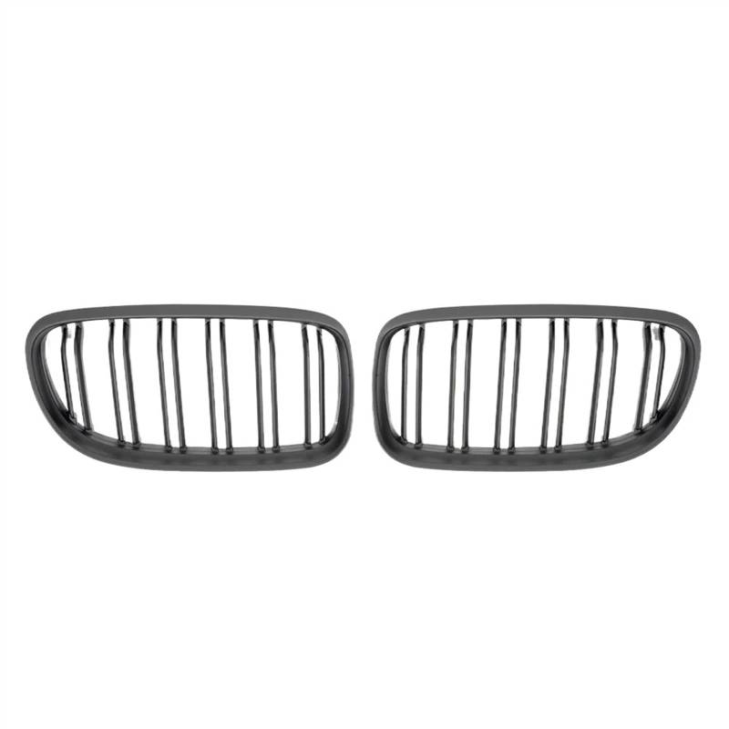 VAAKLM Auto Front Kühlergrill Kompatibel Mit 3er E90 E91 2009 2010 2011 2012 Auto-Stoßstangengitter Fronteinlassgitter Einzellinien-Stil Doppellamellengitter Ersatz(Matte Black,Double) von VAAKLM