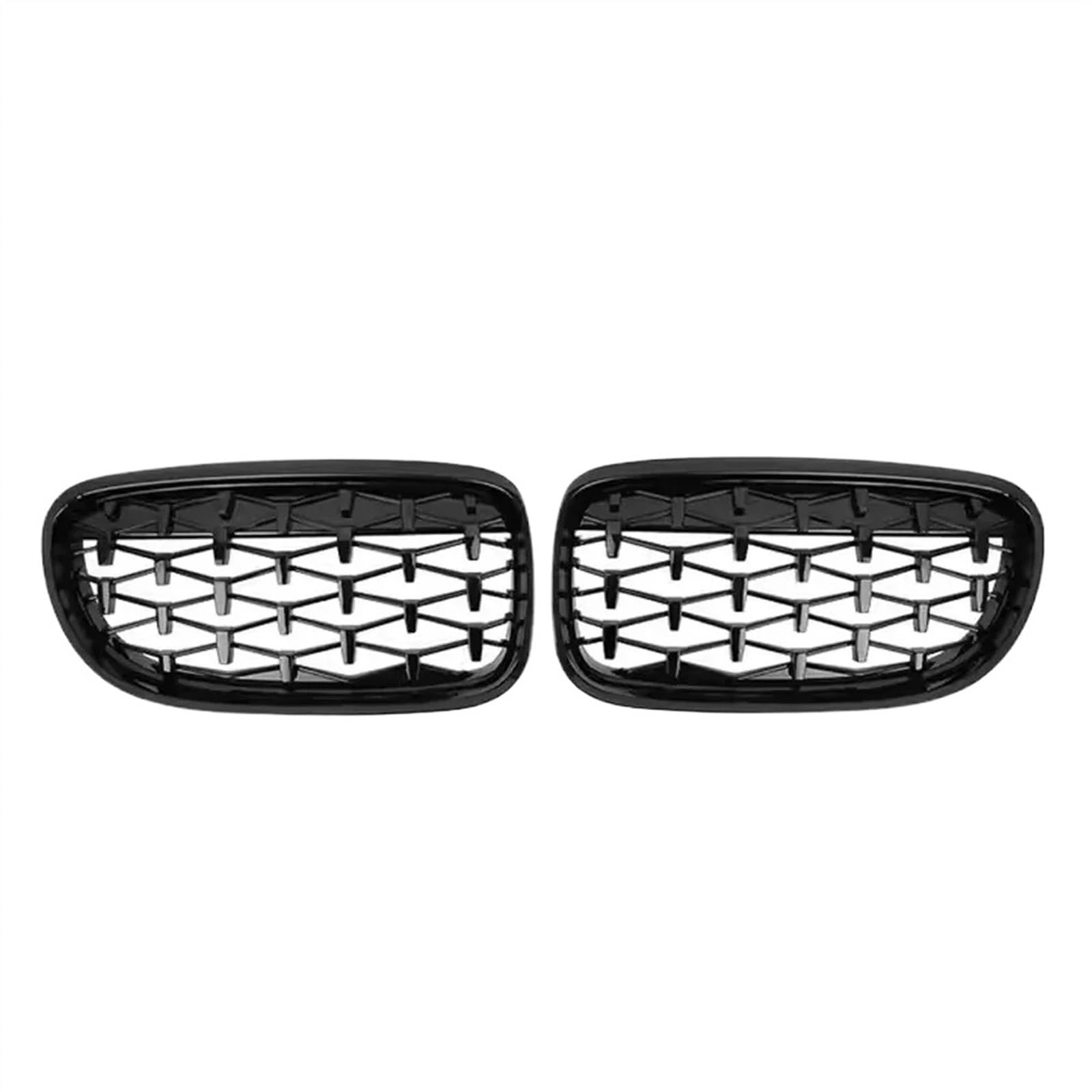 VAAKLM Auto Front Kühlergrill Kompatibel Mit 3er E90 E91 2009 2010 2011 2012 Autofrontgrill Im Diamant-Stil Frontstoßstangenkühler Nierengrill Ersatz(Diamond-Glossy Black) von VAAKLM