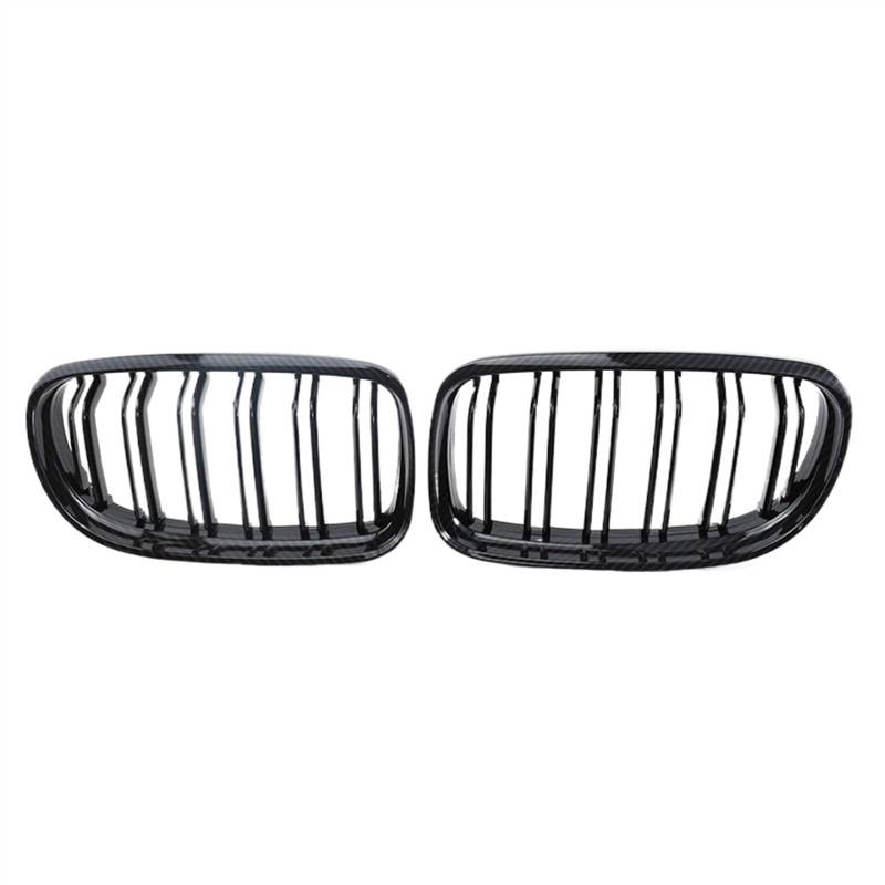 VAAKLM Auto Front Kühlergrill Kompatibel Mit 3er E90 E91 2009 2010 2011 2012 Autogrill Frontniere Glänzend Doppellamellen Stoßfängergitter Fronteinlassgitter(Carbon Fiber) von VAAKLM