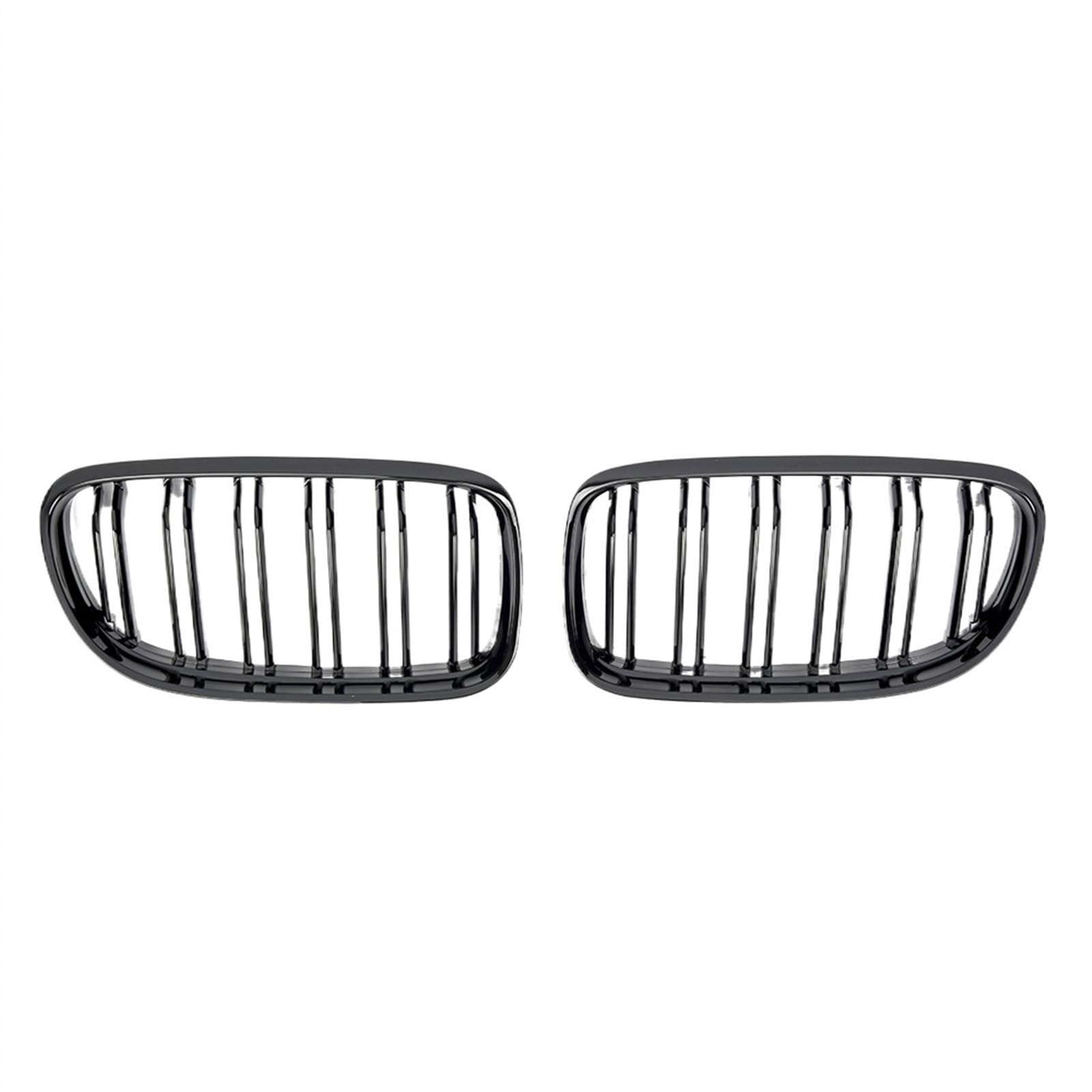 VAAKLM Auto Front Kühlergrill Kompatibel Mit 3er E90 E91 2009 2010 2011 2012 Single Line Style Glossy Black Dual Slats Grilles Auto-Frontstoßstangengrill(Glossy Black,Double) von VAAKLM