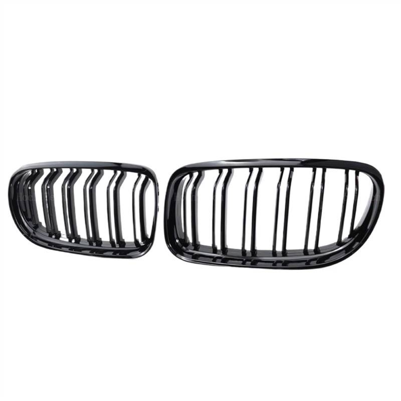 VAAKLM Auto Front Kühlergrill Kompatibel Mit 3er E90 E91 LCi 2009 2010 2011 2012 Auto-Stil Hochglanzschwarz Frontniere Doppellamellengrill Auto-Styling 2St von VAAKLM