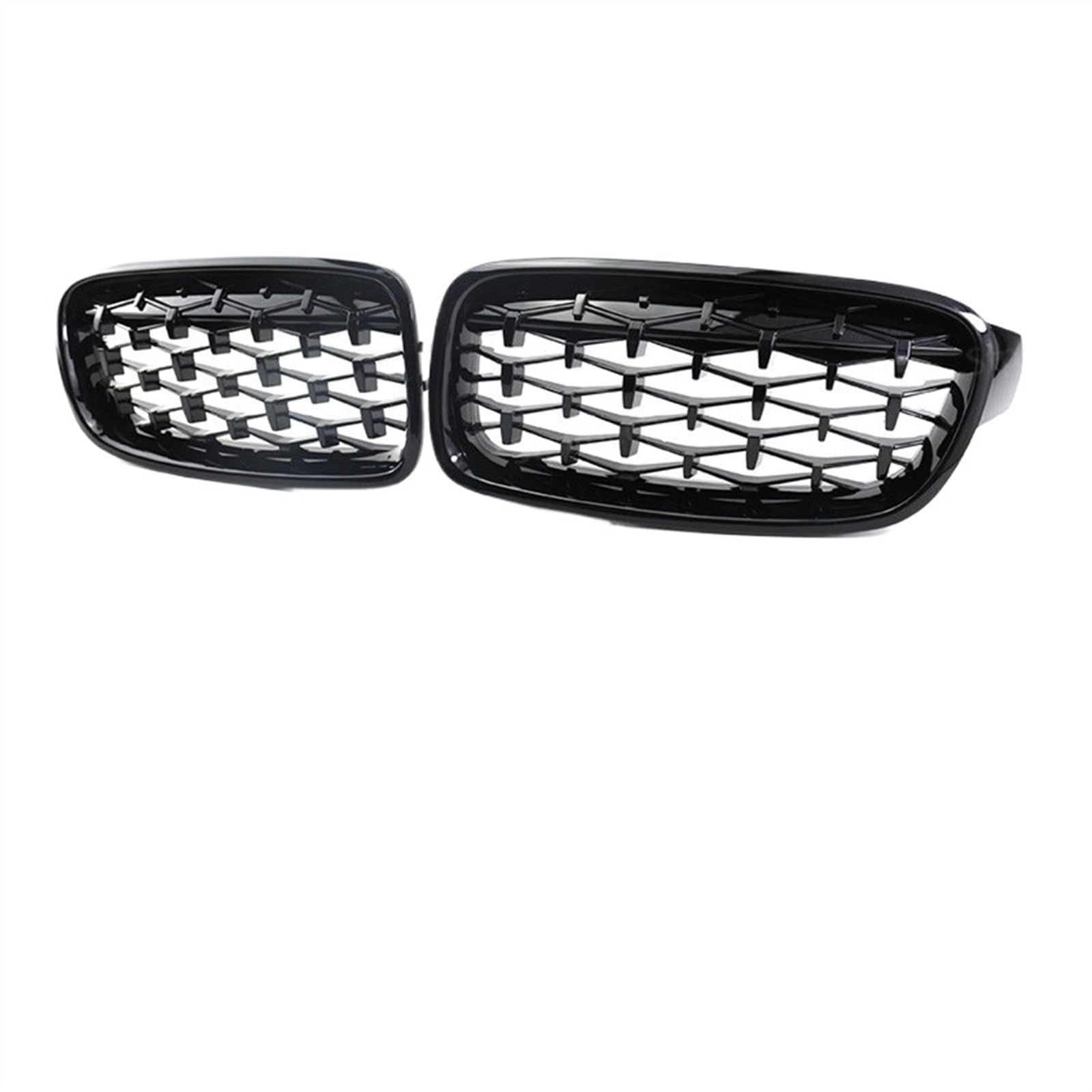 VAAKLM Auto Front Kühlergrill Kompatibel Mit 3er F30 F31 F35 2011 2012 2013 2014 2015 2016 2017 2018 2019 Diamant-Frontstoßstangen-Nierengrill Doppellamelle(Double Line Black) von VAAKLM