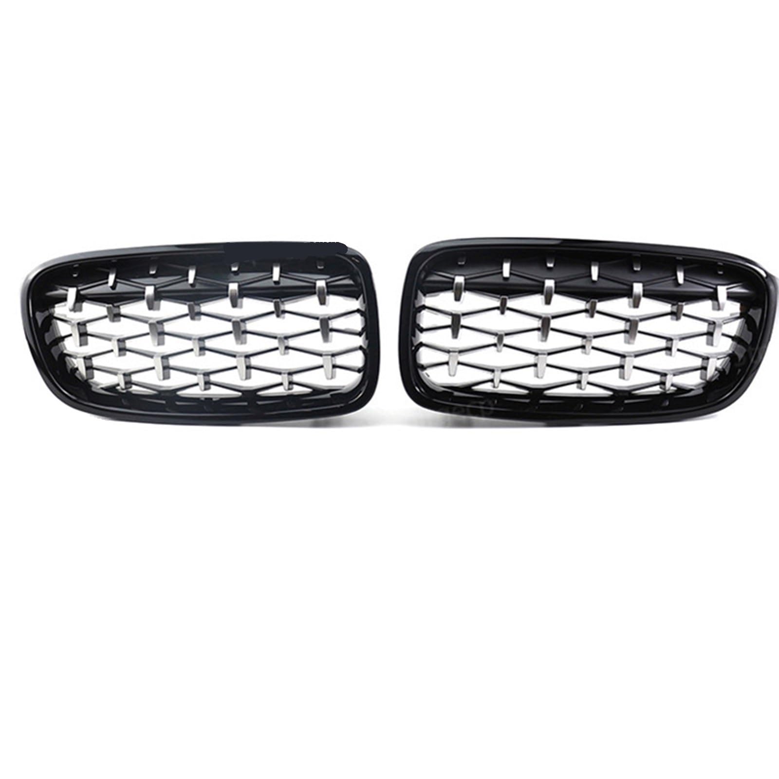 VAAKLM Auto Front Kühlergrill Kompatibel Mit 3er F30 F31 F35 2011 2012 2013 2014 2015 2016 2017 2018 2019 Diamant-Frontstoßstangen-Nierengrill Doppellamelle(Sliver) von VAAKLM