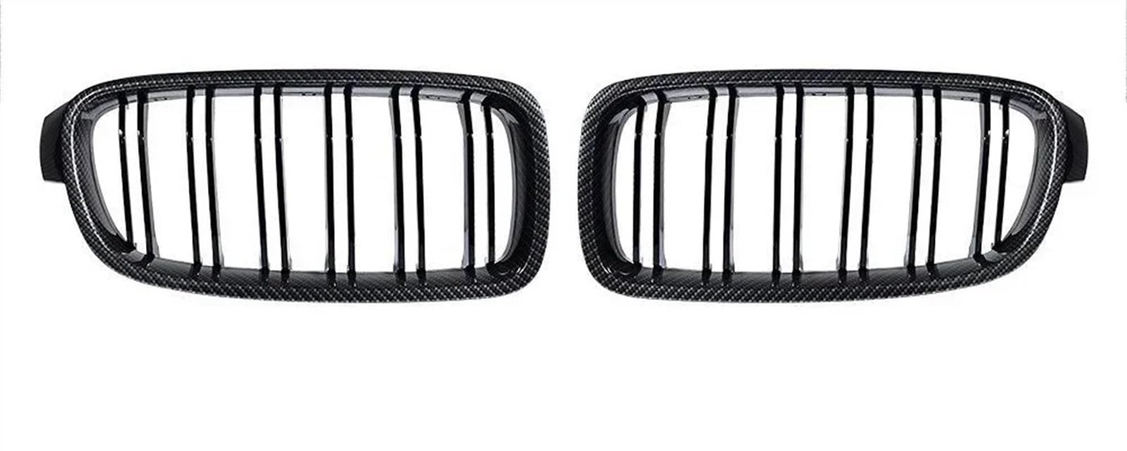 VAAKLM Auto Front Kühlergrill Kompatibel Mit 3er F30 F31 F35 2012 2013 2014 2015 2016 2017 2018 2019 320i 325i Frontstoßstange Nierengrill Kühlergrillabdeckung(Carbon Look) von VAAKLM