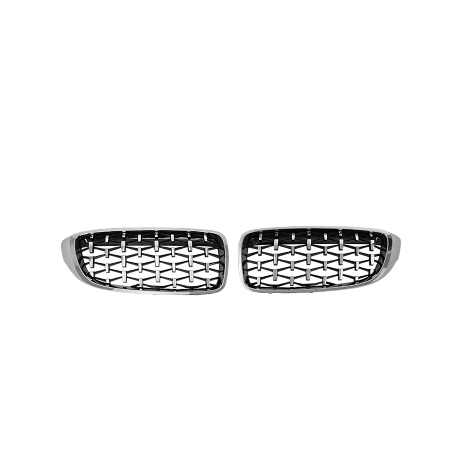 VAAKLM Auto Front Kühlergrill Kompatibel Mit 4er F32 F33 F36 F80 F82 425i 430i 440i 435i 2013 2014 2015 2016 2017 2018 Frontstoßstange Diamant-Nierengrill(Silver) von VAAKLM