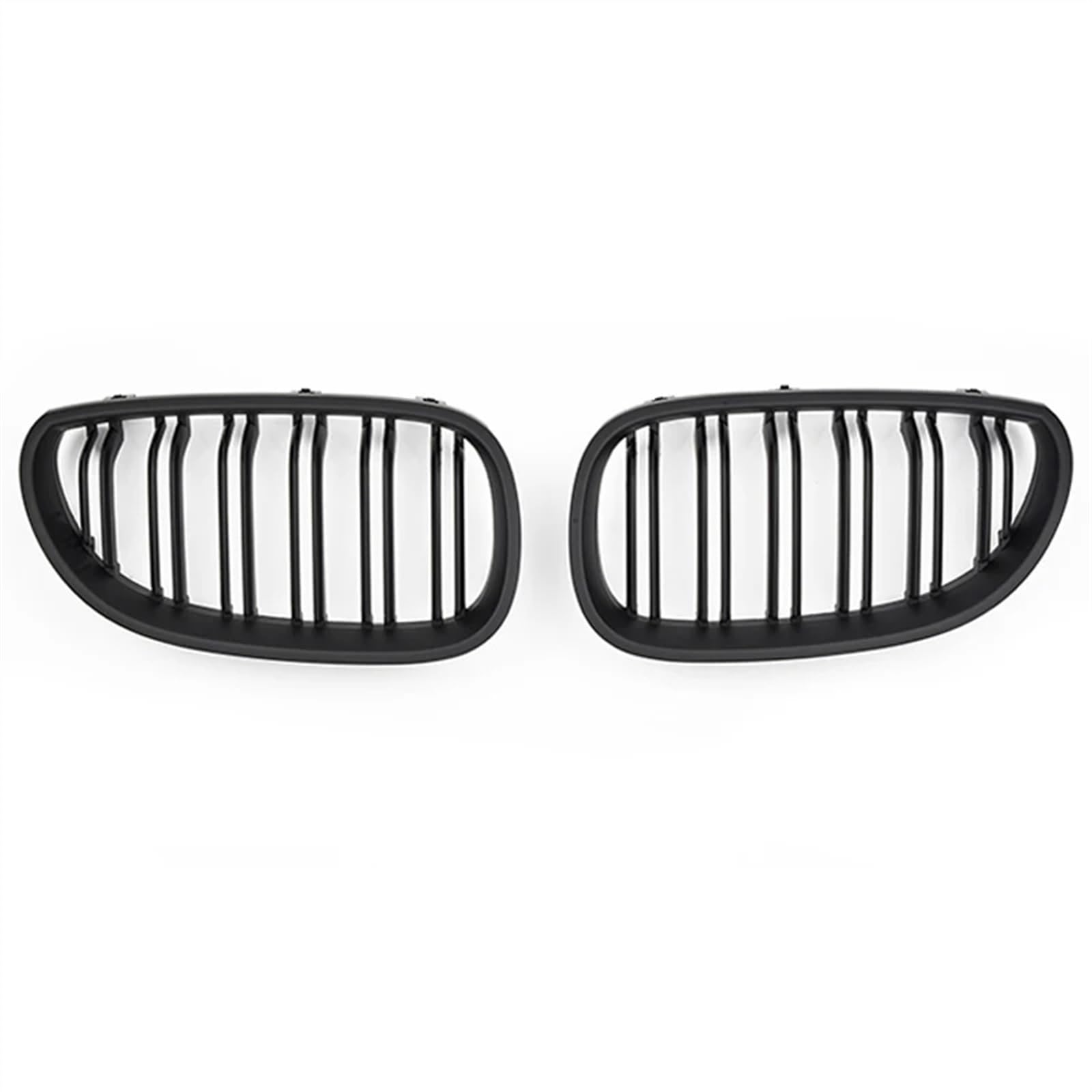 VAAKLM Auto Front Kühlergrill Kompatibel Mit 5 Series E60 E61 Für M5 520i 545i 550i 535i 2003 2004 2005 2006 2007 2008 2009 2010 Front Mesh Double Line Grilles(Matte Black) von VAAKLM