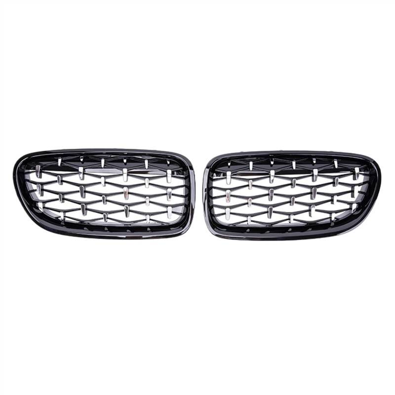 VAAKLM Auto Front Kühlergrill Kompatibel Mit 5 Series F10 F11 F18 520 523 525 530i Für M5 2010 2011 2012 2013 2014 2015 2016 2017 Auto Front Nieren Stoßstange Gitter(Black and Silver) von VAAKLM