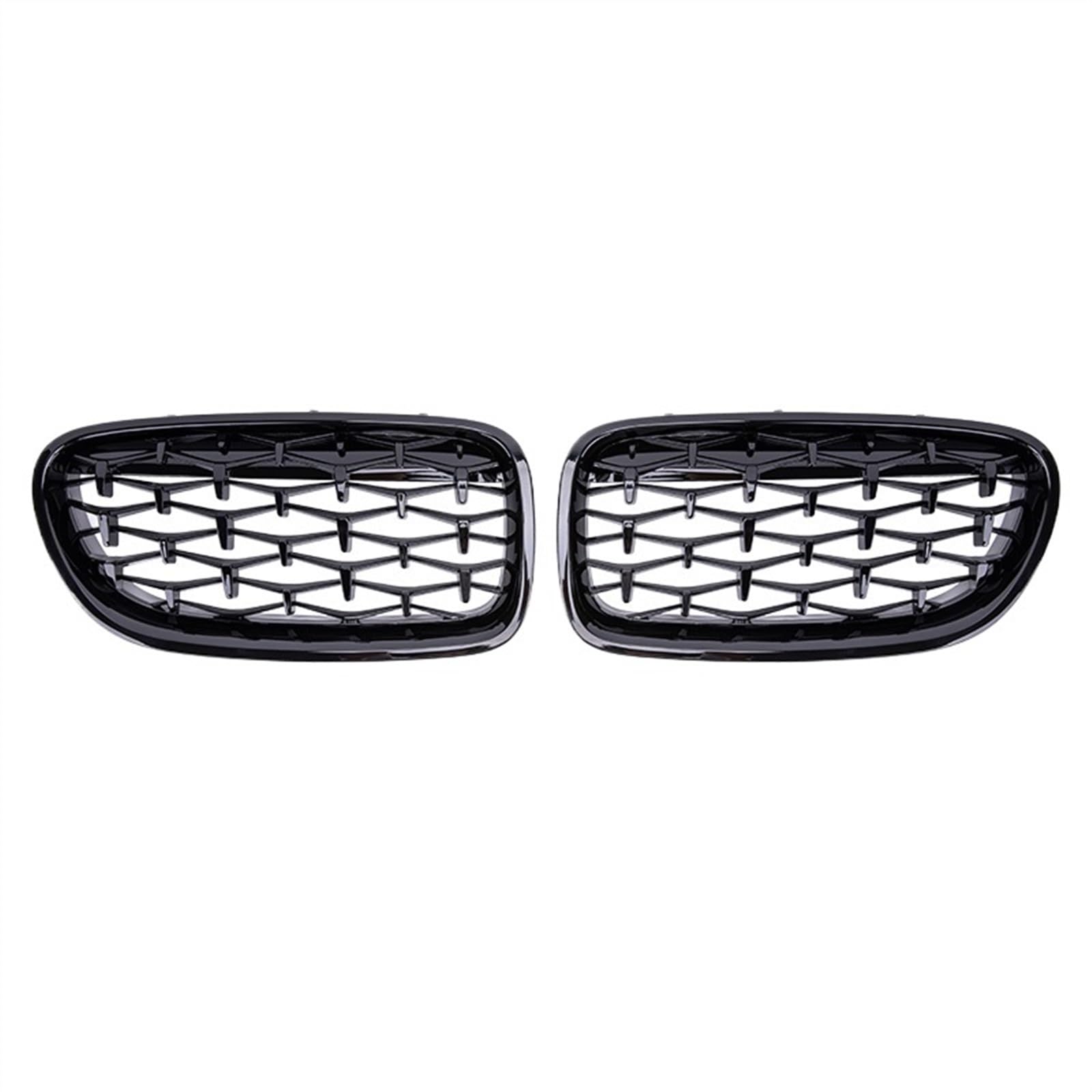 VAAKLM Auto Front Kühlergrill Kompatibel Mit 5 Series F10 F11 F18 520 523 525 530i Für M5 2010 2011 2012 2013 2014 2015 2016 2017 Front Nierenstoßstange Grill Diamant(Gloss Black) von VAAKLM