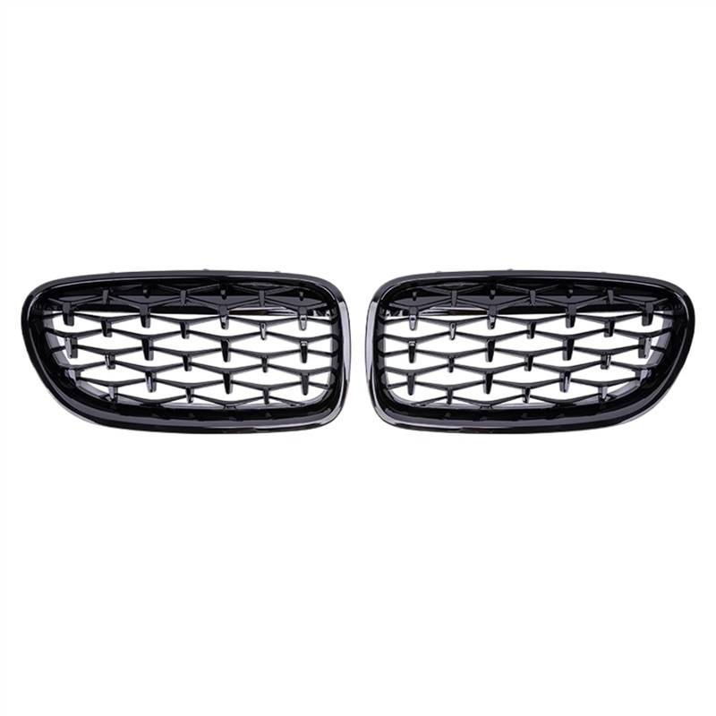 VAAKLM Auto Front Kühlergrill Kompatibel Mit 5 Series F10 F11 F18 520 523 525 530i Für M5 2010 2011 2012 2013 2014 2015 2016 2017 Front Nierenstoßstange Grill Diamant(Gloss Black) von VAAKLM