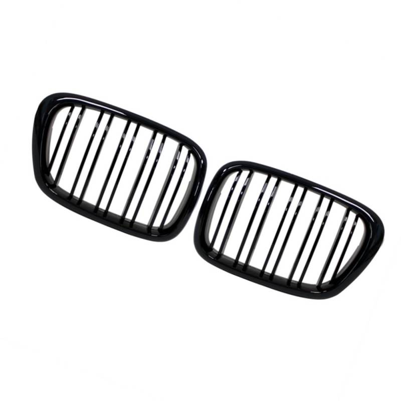 VAAKLM Auto Front Kühlergrill Kompatibel Mit 5er E39 525 528 530 535 540 Für M5 1997 1998 1999 2000 2001 2002 2003 Front Center Schwarz Wide Kidney Hood Grille(Gloss Black) von VAAKLM