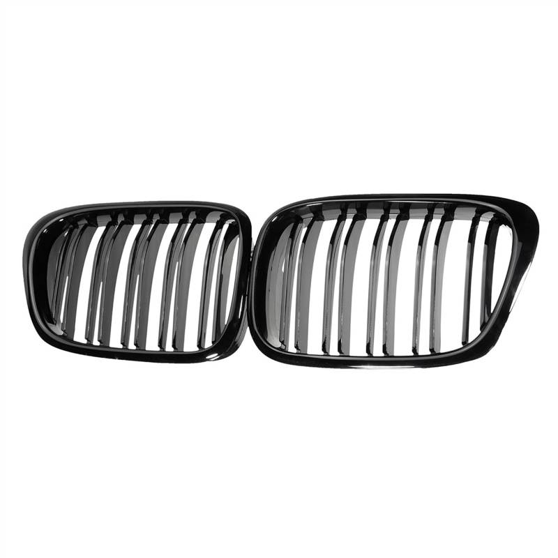 VAAKLM Auto Front Kühlergrill Kompatibel Mit 5er E39 528i 525i 540i 1997 1998 1999 2000 2001 2002 2003. Glänzend Schwarzer Kühlergrill, Auto-Fronthaubengrill, Nierengitter von VAAKLM