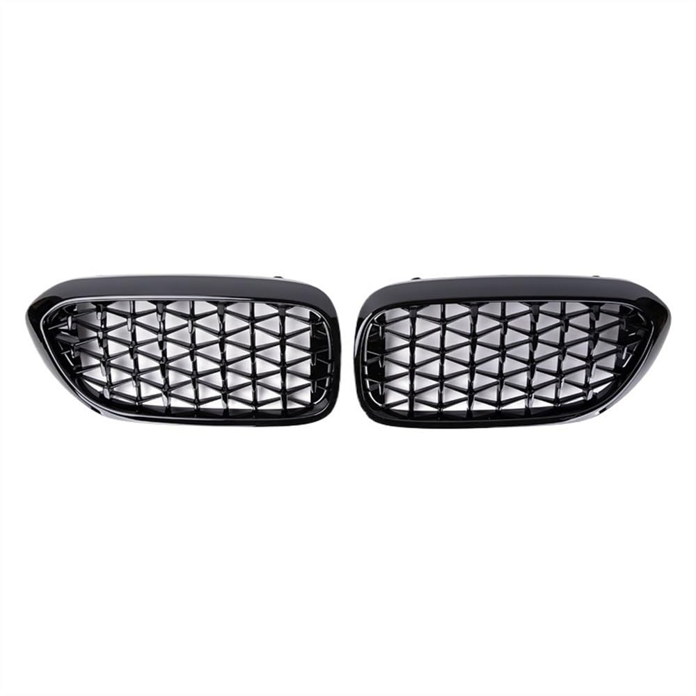 VAAKLM Auto Front Kühlergrill Kompatibel Mit 5er G30 G31 G38 525i 528i 530i 540i 2017 2018 2019 2020 Auto Mitte Oben Doppelniere Kühlergrill Frontstoßstangengrill(Gloss Black) von VAAKLM