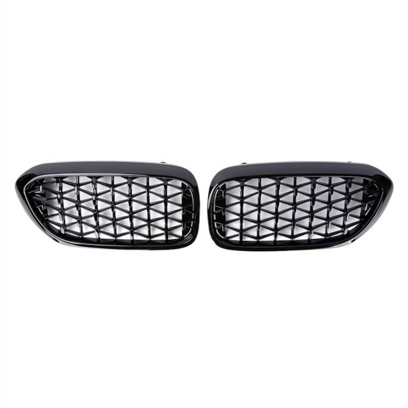 VAAKLM Auto Front Kühlergrill Kompatibel Mit 5er G30 G31 G38 525i 528i 530i 540i 2017 2018 2019 2020 Auto Mitte Oben Doppelniere Kühlergrill Frontstoßstangengrill(Gloss Black) von VAAKLM