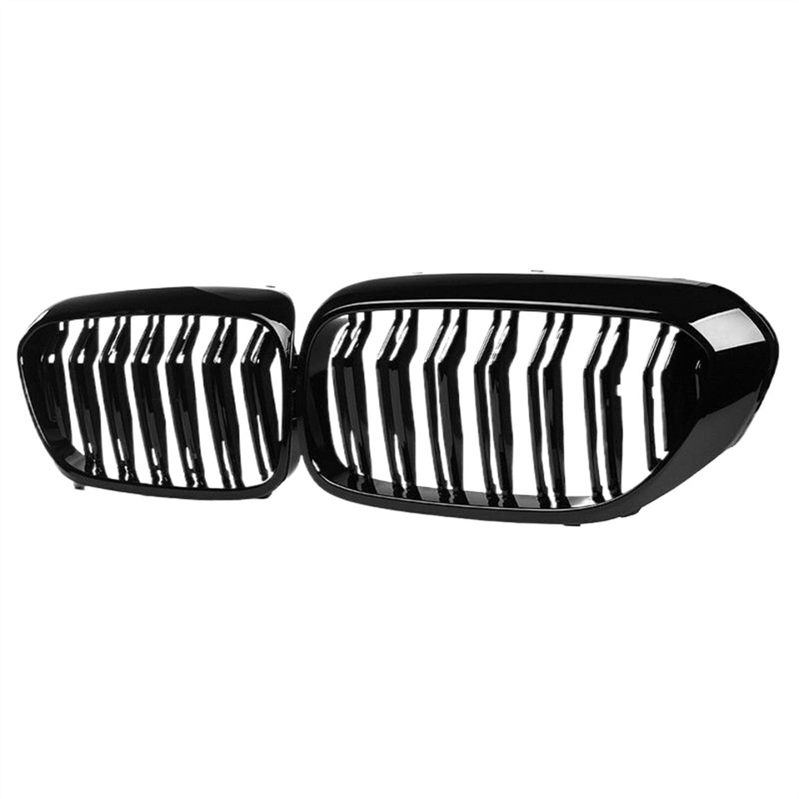 VAAKLM Auto Front Kühlergrill Kompatibel Mit 5er G30 G31 G38 Für M5 520i 530i 540i 2017 2018 2019 2020 Auto-Doppellamellen-Front-Nierenstoßstangengitter Ersatz von VAAKLM