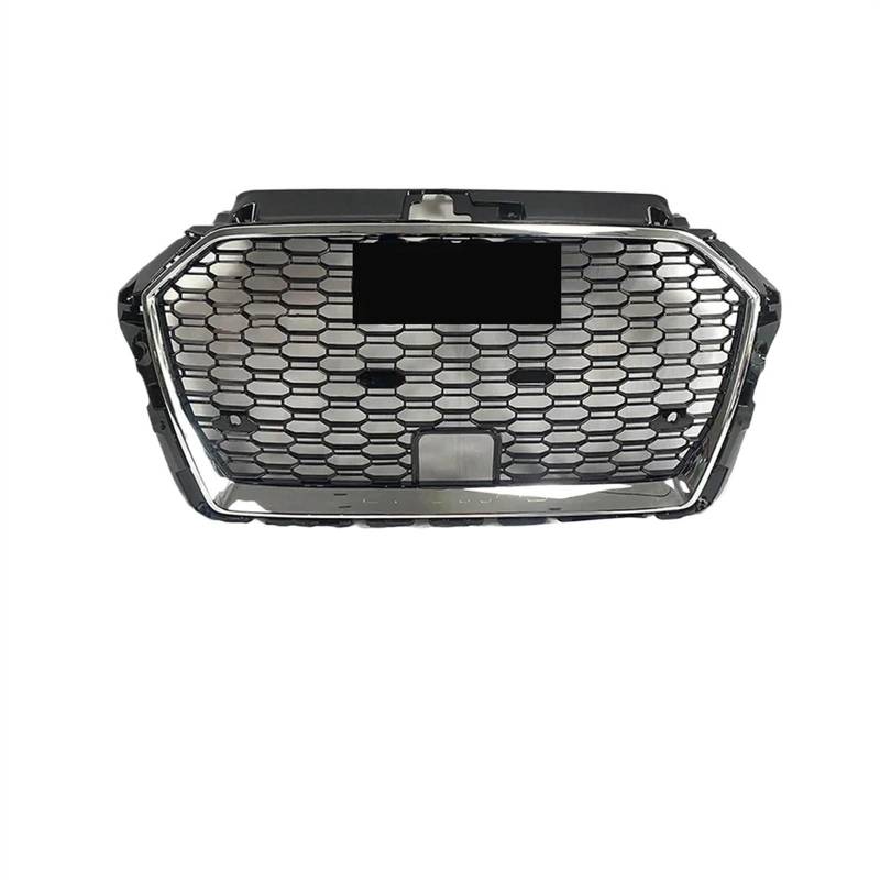 VAAKLM Auto Front Kühlergrill Kompatibel Mit A3 8VPA 2017 2018 2019 Autostoßstangengitter Fronteinlassgitter Autofrontkühlergrill Ersatzzubehör(Chrome Frame) von VAAKLM