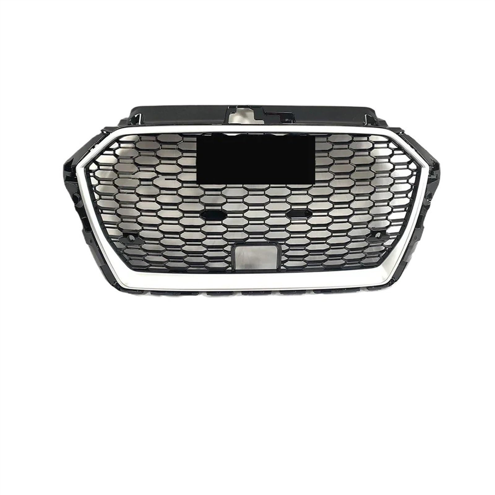 VAAKLM Auto Front Kühlergrill Kompatibel Mit A3 8VPA 2017 2018 2019 Autostoßstangengitter Fronteinlassgitter Autofrontkühlergrill Ersatzzubehör(Silver Frame) von VAAKLM