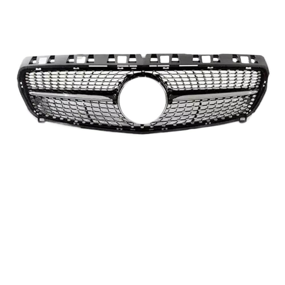 VAAKLM Auto Front Kühlergrill Kompatibel Mit Benz Für A-Klasse W176 A180 A200 A45 2013 2014 2015 2016 2017 2018 Auto-Frontgrill Im Diamant-Stil, Stoßstangengitter, Fronteinlassgitter(Black,2013-2015) von VAAKLM