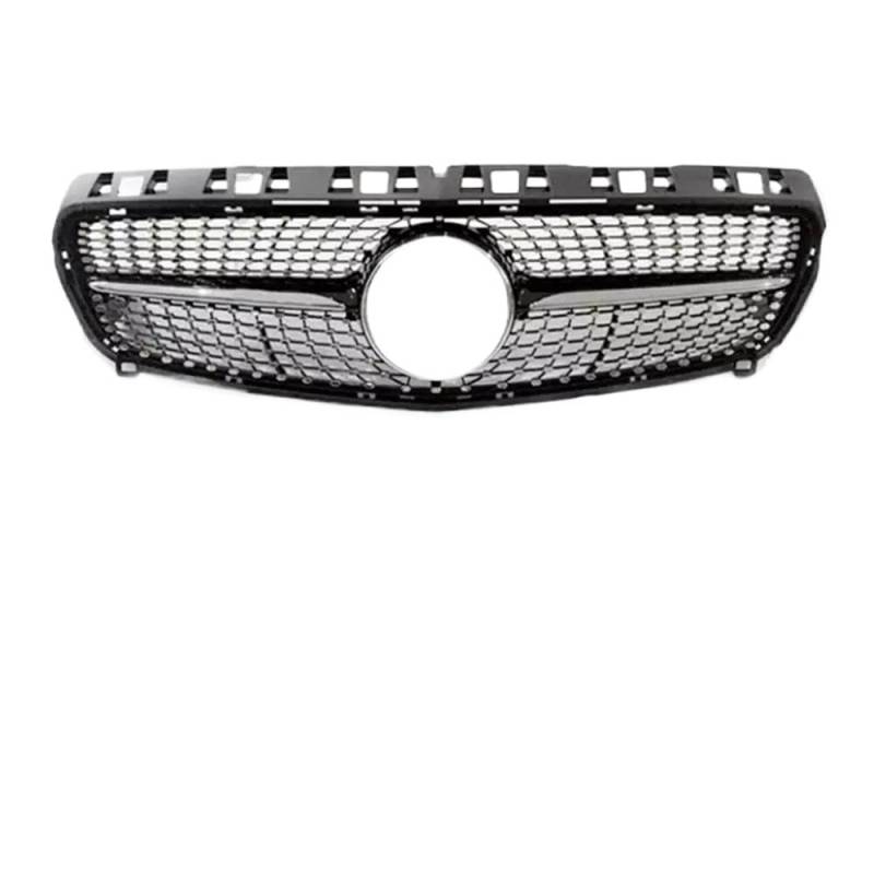 VAAKLM Auto Front Kühlergrill Kompatibel Mit Benz Für A-Klasse W176 A180 A200 A45 2013 2014 2015 2016 2017 2018 Auto-Frontgrill Im Diamant-Stil, Stoßstangengitter, Fronteinlassgitter(Black,2013-2015) von VAAKLM