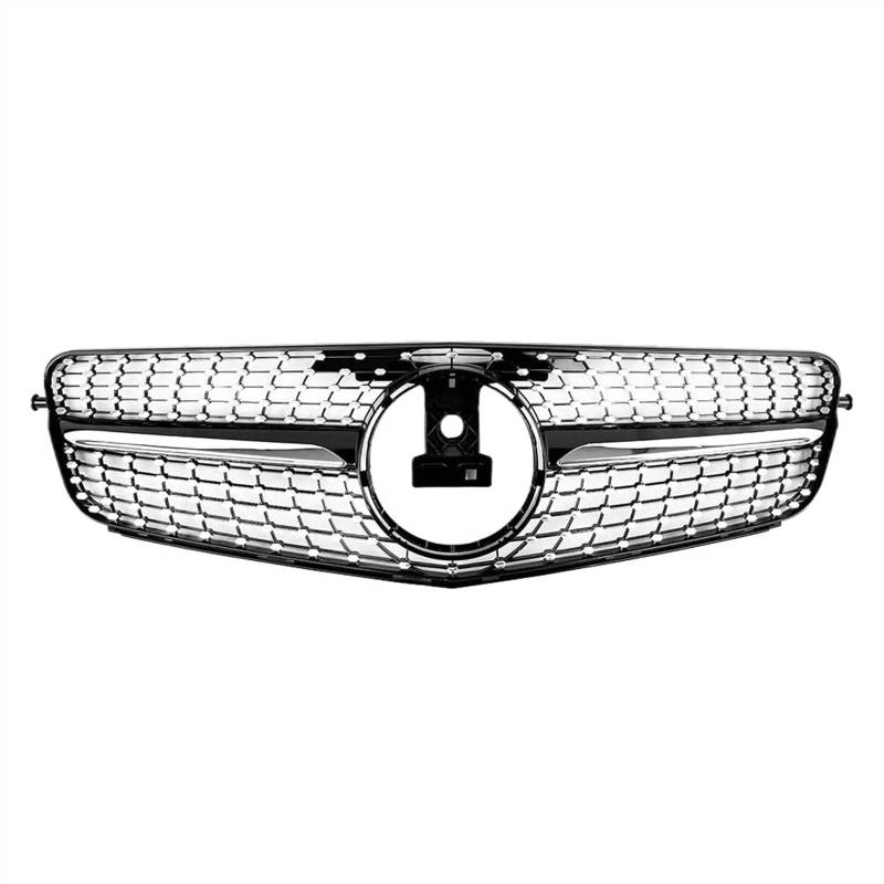 VAAKLM Auto Front Kühlergrill Kompatibel Mit Benz Für C-Klasse W204 C180 C200 C230 C260 C280 C300 C350 2008 2009 2010 2011 2012 2013 2014 Diamonds Style Frontstoßstangengrill(Diamonds-Black) von VAAKLM