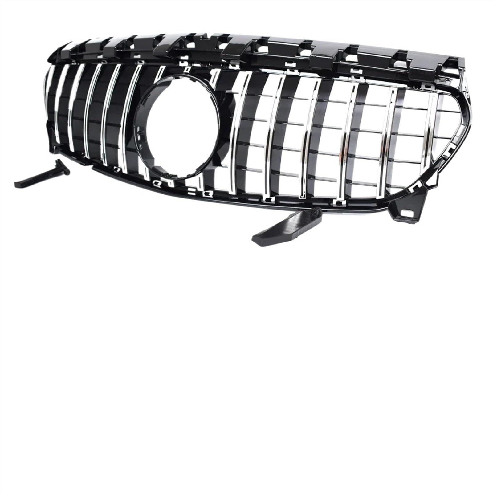 VAAKLM Auto Front Kühlergrill Kompatibel Mit Benz Für CLA Klasse X117 C117 CLA250 CLA200 2013 2014 2015 2016 2017 2018 2019 2020 2021 2022 2023 2024 Auto Front Haube Kühlergrill(Silver,2013-2019) von VAAKLM