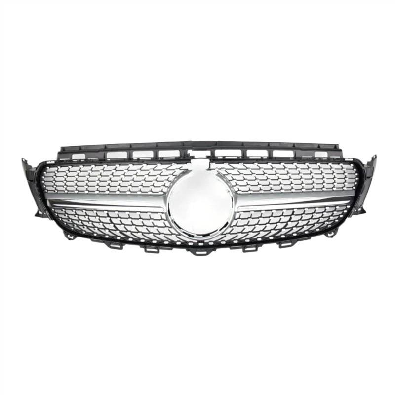 VAAKLM Auto Front Kühlergrill Kompatibel Mit Benz Für E-Klasse W213 C238 E180 E200 E220 E300 E350 E400 E450 2016 2017 2018 2019 Auto-Frontkühlergrill Ersatz(Silver W360) von VAAKLM