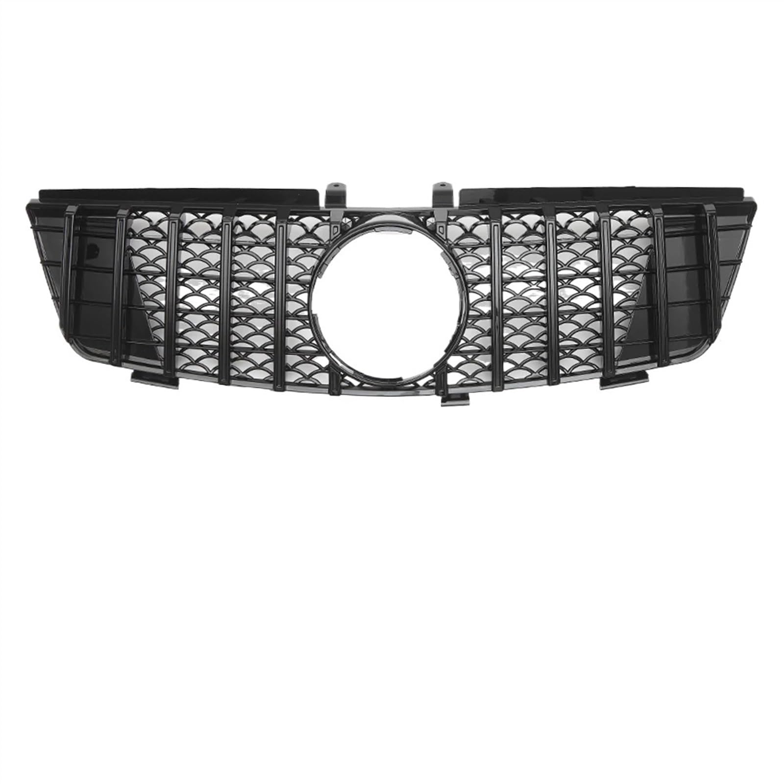 VAAKLM Auto Front Kühlergrill Kompatibel Mit Benz Für ML-Klasse W164 ML320 ML350 ML500 2005 2006 2007 2008 Style Front Racing Frontstoßstangengrill Ersatzzubehör(Black,GT) von VAAKLM