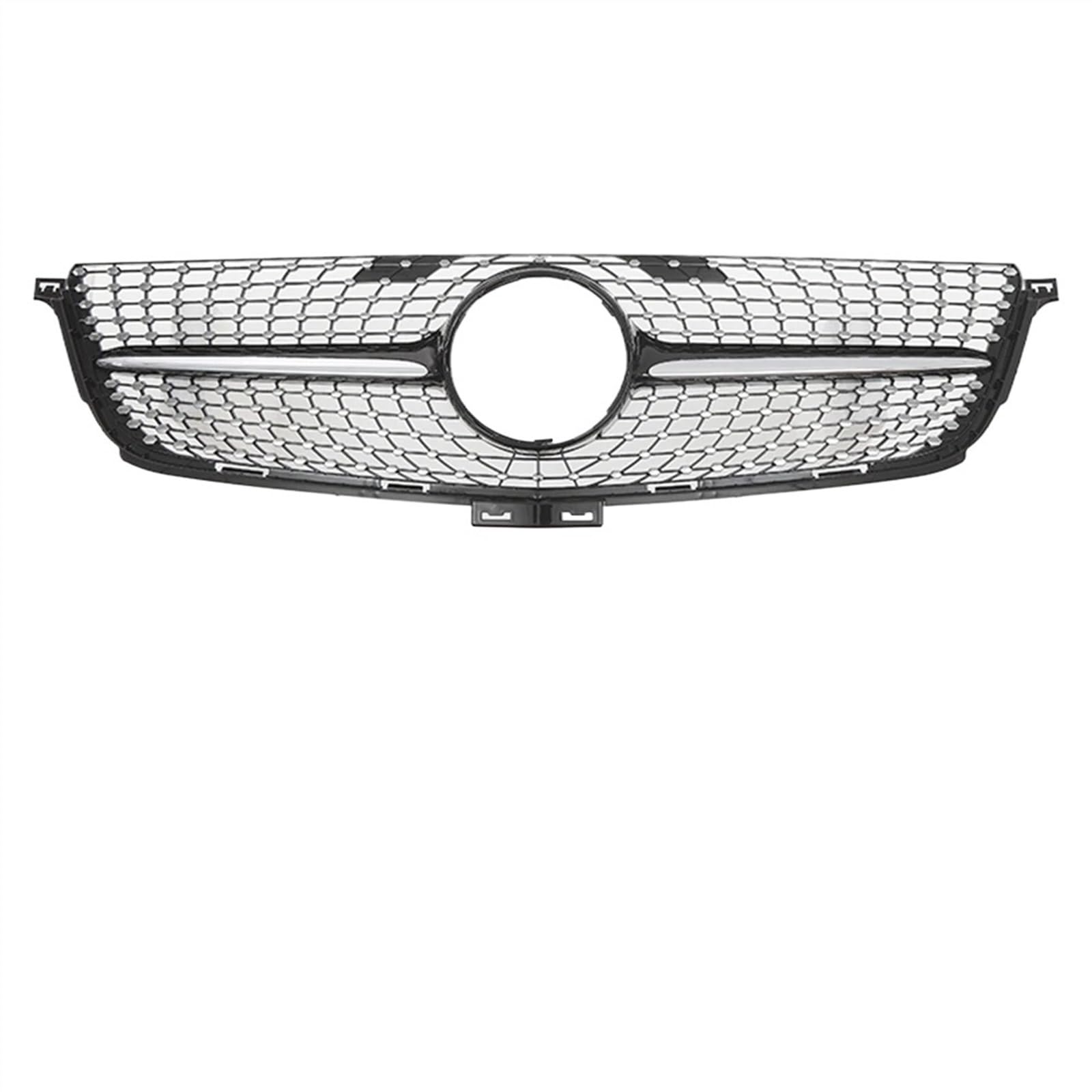 VAAKLM Auto Front Kühlergrill Kompatibel Mit Benz Für ML-Klasse W166 ML350 ML550 2012 2013 2014 2015 Stoßstangengitter Fronteinlassgitter Auto-Frontgrill Auto-Frontkühlergrill(Black,Diamond) von VAAKLM