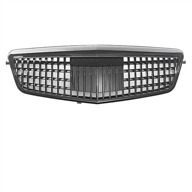 VAAKLM Auto Front Kühlergrill Kompatibel Mit Für E-Klasse W212 E250 E300 E350 E500 2010 2011 2012 2013 Auto-Stoßstangengitter Fronteinlassgitter Frontkühlergrill(Chrome Black,Maybach) von VAAKLM