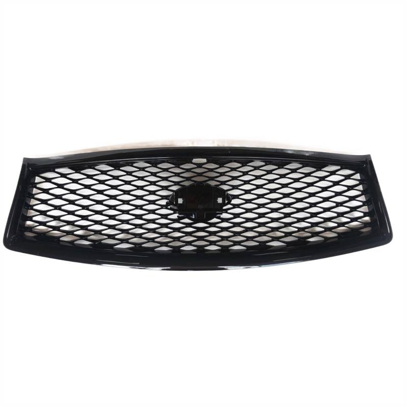 VAAKLM Auto Front Kühlergrill Kompatibel Mit Infiniti Für Q50 Q50S 2014 2015 2016 2017 Alle Modelle Glanzschwarzer Frontgrill Ersatz Auto Obere Stoßstange Haube Mesh Grid Kit von VAAKLM