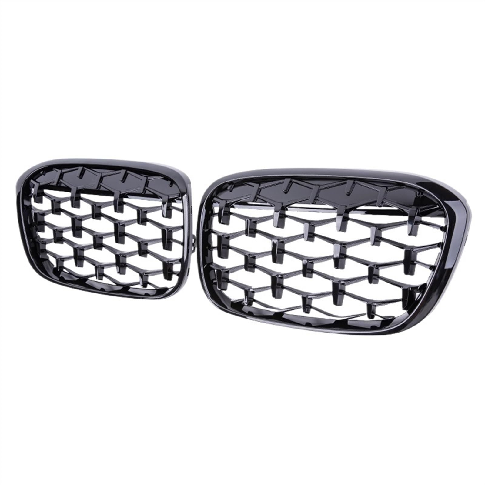 VAAKLM Auto Front Kühlergrill Kompatibel Mit X1 F48 F49 2016 2017 2018 2019 Schwarz Glänzende Grills Zubehör Auto-Styling-Gitter Stoßstangennetz Fronteinlassgitter(Full Black) von VAAKLM