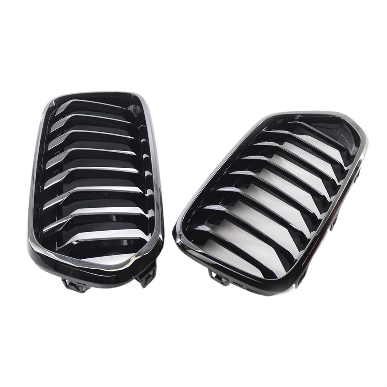 VAAKLM Auto Front Kühlergrill Kompatibel Mit X2 Serie F39 2018 2019 2020 2021 Glänzend Schwarz Auto Front Stoßstange Kühlergrill Nierengrill Einzellamelle Ersatz Zubehör von VAAKLM