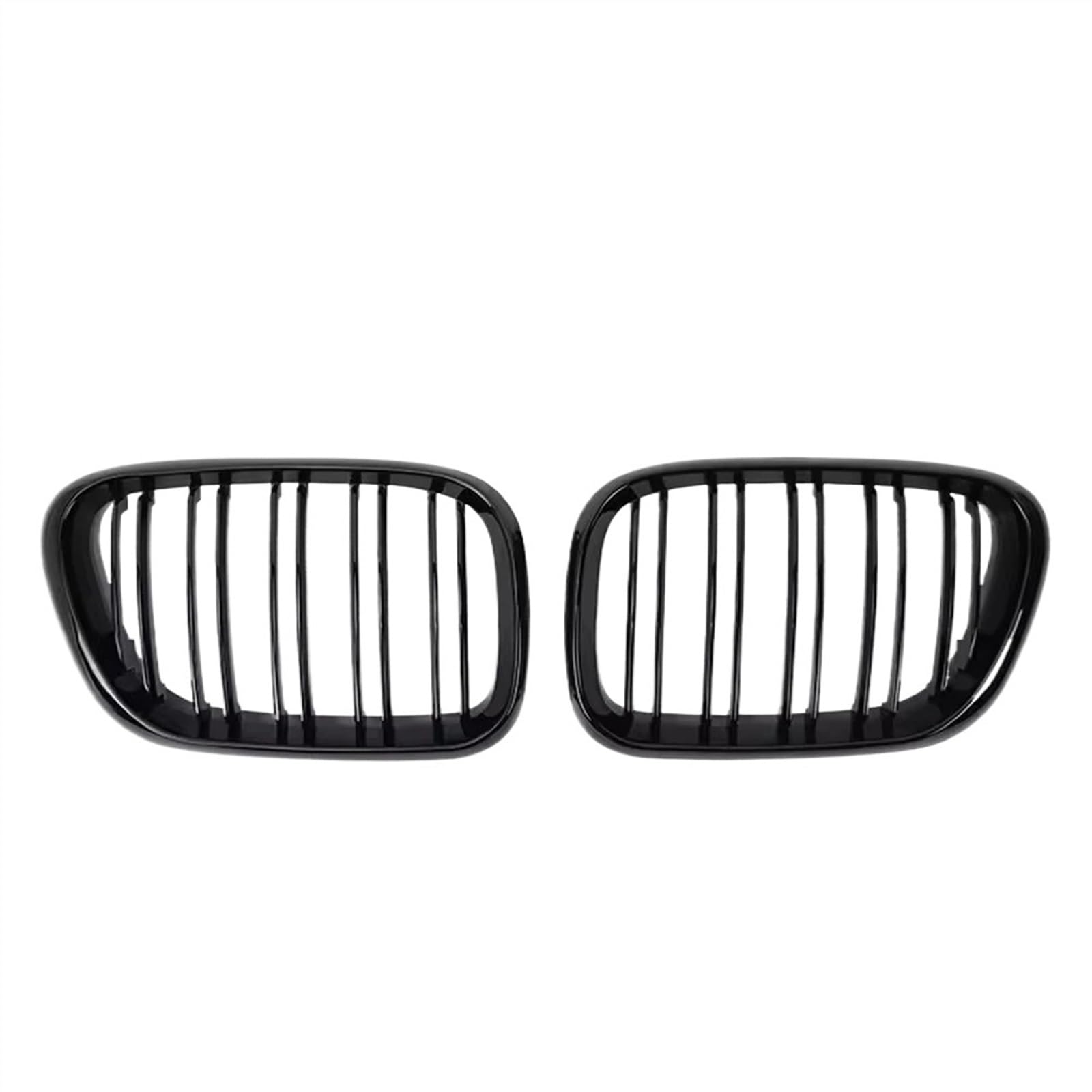 VAAKLM Auto Front Kühlergrill Kompatibel Mit X5 E53 1999 2000 2001 2002 2003 2004 2005 2006 Auto Double Line Style Frontstoßstange Racing Nierengitter Ersatz(Glossy Black 99-03) von VAAKLM