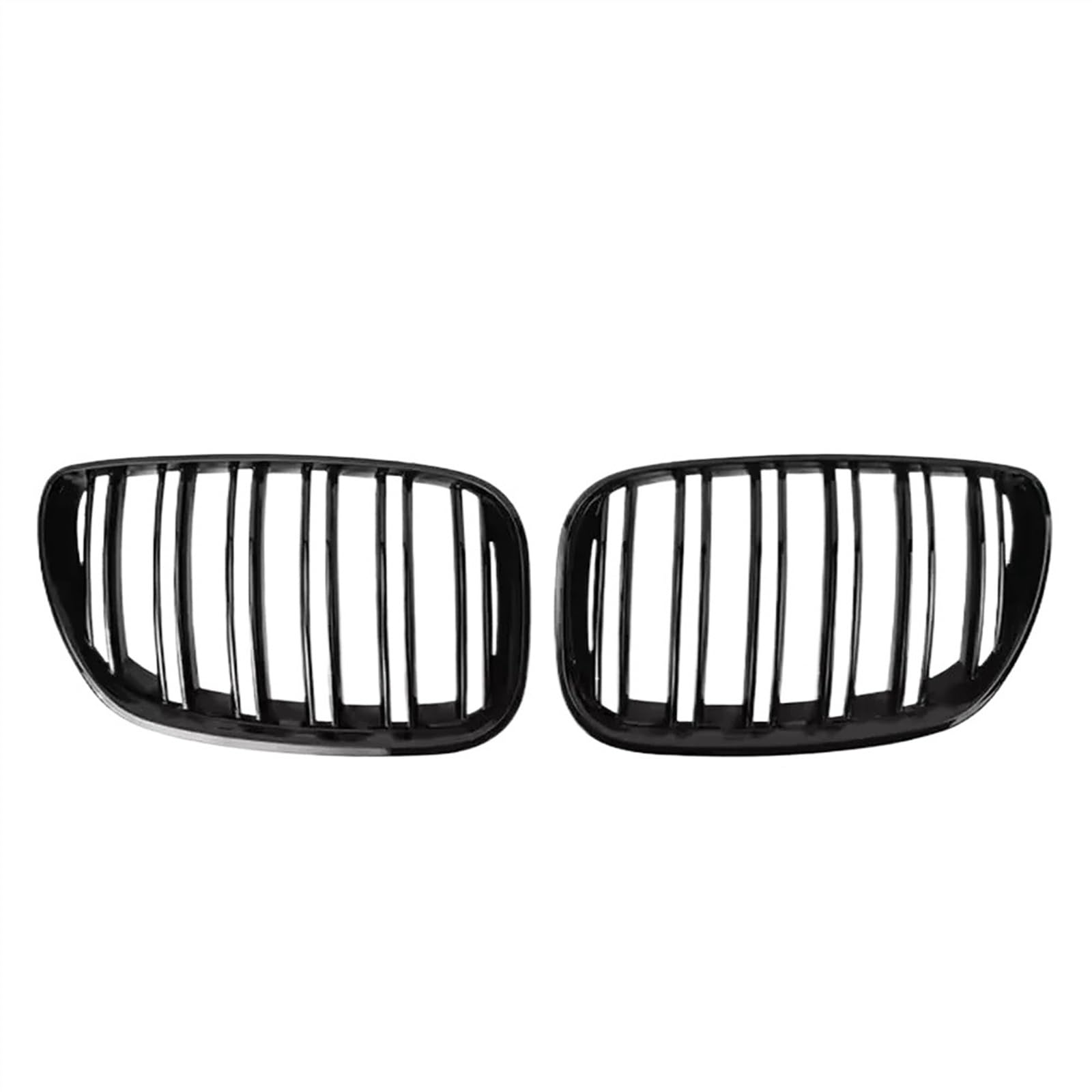 VAAKLM Auto Front Kühlergrill Kompatibel Mit X5 E53 LCI 1999 2000 2001 2002 2003 2004 2005 2006 Double Line Style Racing Front Upper Grilles Auto Frontstoßstangengrill(Glossy Black2004-2006) von VAAKLM