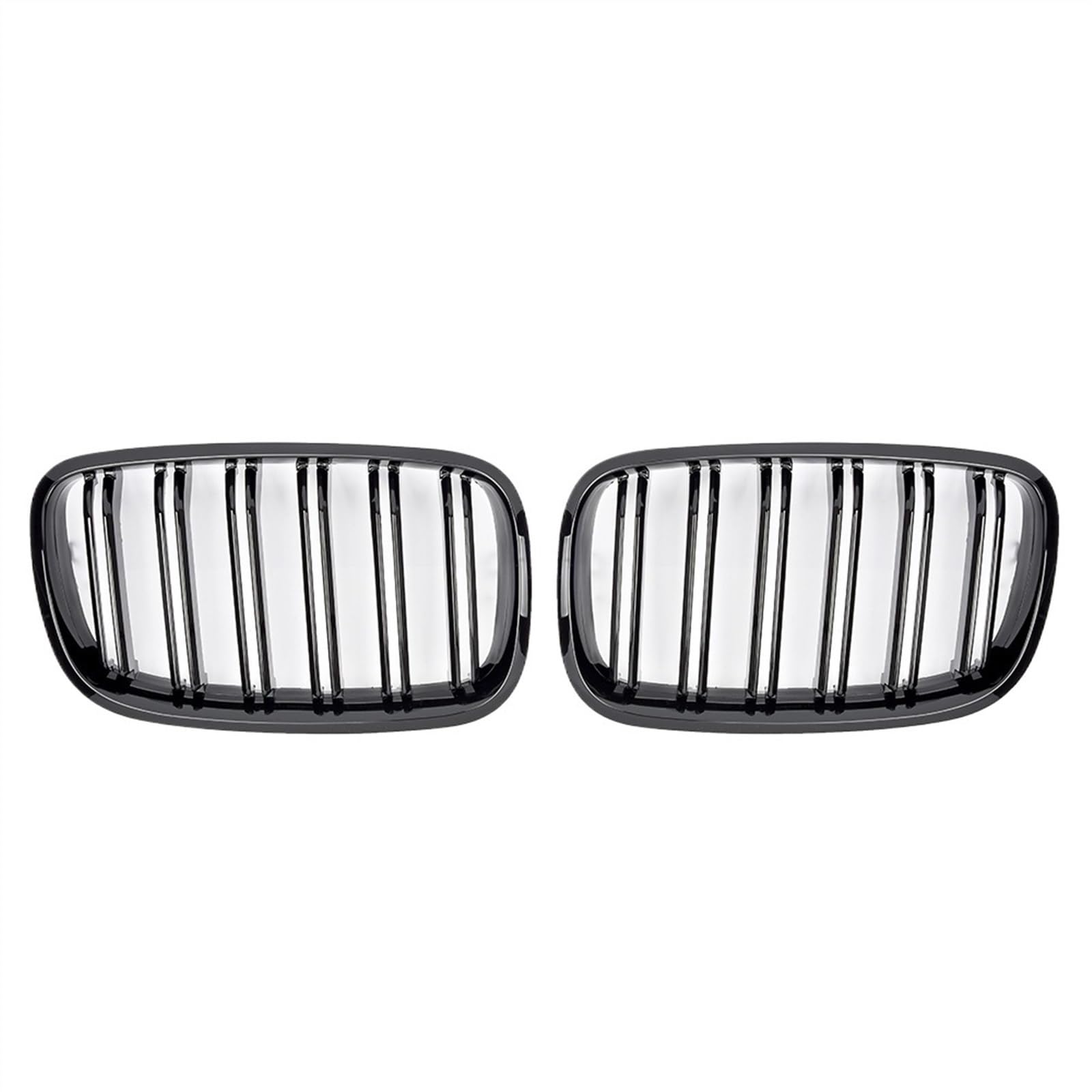 VAAKLM Auto Front Kühlergrill Kompatibel Mit X5 E70 2007 2008 2009 2010 2011 2012 2013 X6 E71 E72 2008 2009 2010 2011 2012 2013 2014 Frontniere Doppellamellengrill(Glossy Black) von VAAKLM