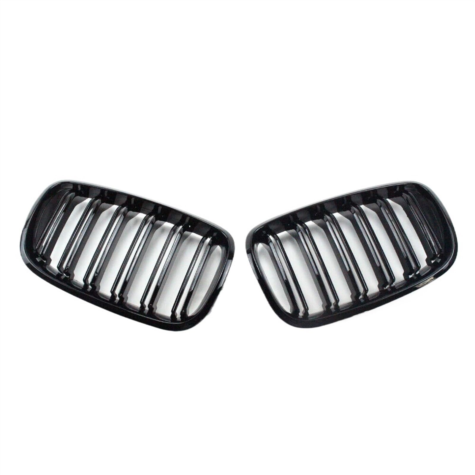 VAAKLM Auto Front Kühlergrill Kompatibel Mit X5 E70 2007 2008 2009 2010 2011 2012 2013 X6 E71 E72 2008 2009 2010 2011 2012 2013 2014 Frontniere Doppellamellengrill(Matte Black) von VAAKLM