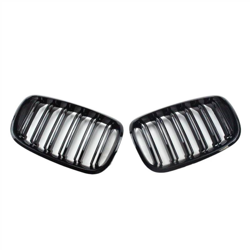 VAAKLM Auto Front Kühlergrill Kompatibel Mit X5 E70 2007 2008 2009 2010 2011 2012 2013 X6 E71 E72 2008 2009 2010 2011 2012 2013 2014 Frontniere Doppellamellengrill(Matte Black) von VAAKLM