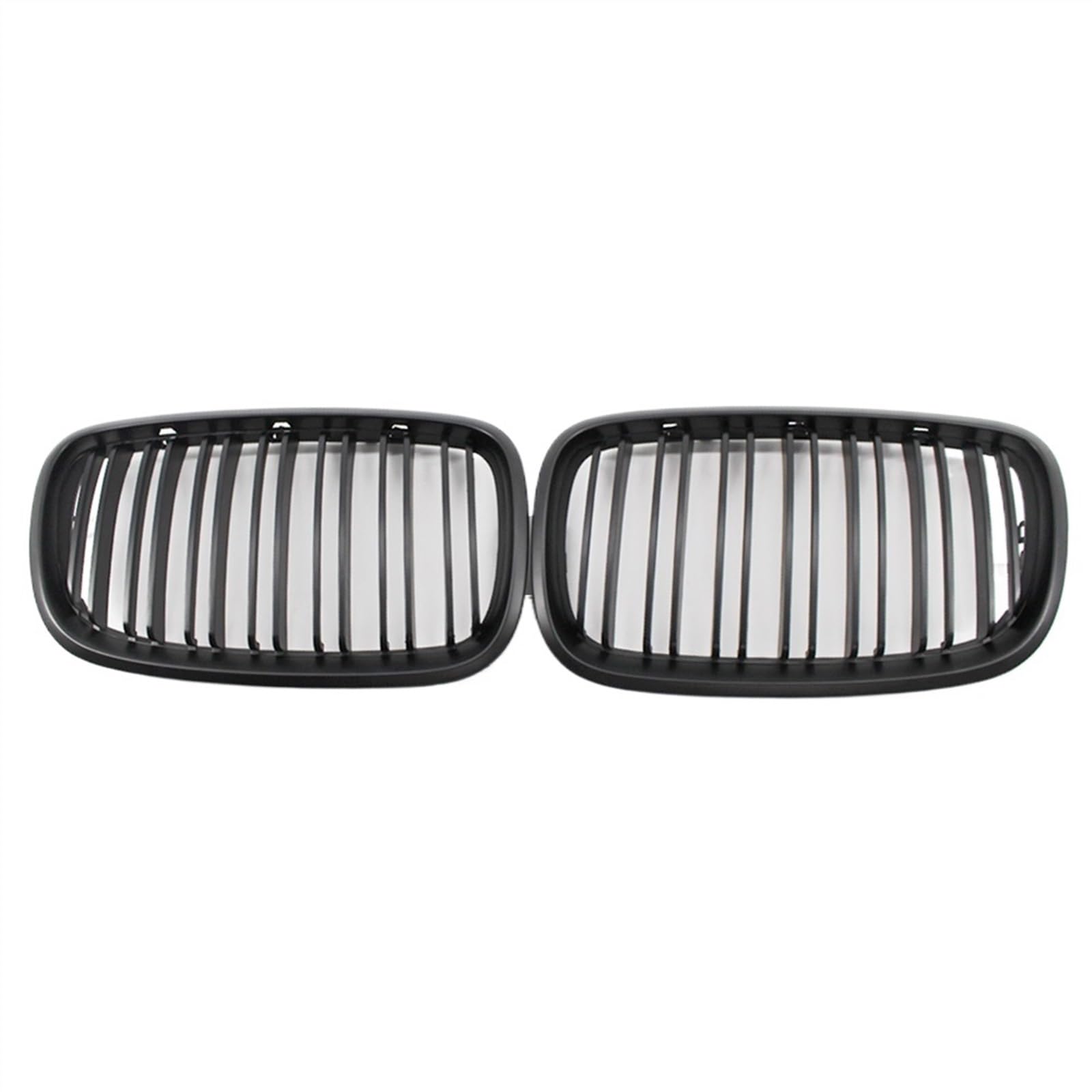 VAAKLM Auto Front Kühlergrill Kompatibel Mit X5 X6 E70 E71 2007 2008 2009 2010 2011 2012 2013 Mattschwarzer Doppellamellen-Nierengrill Frontgrill Frontstoßstangengrill(Matt Black) von VAAKLM