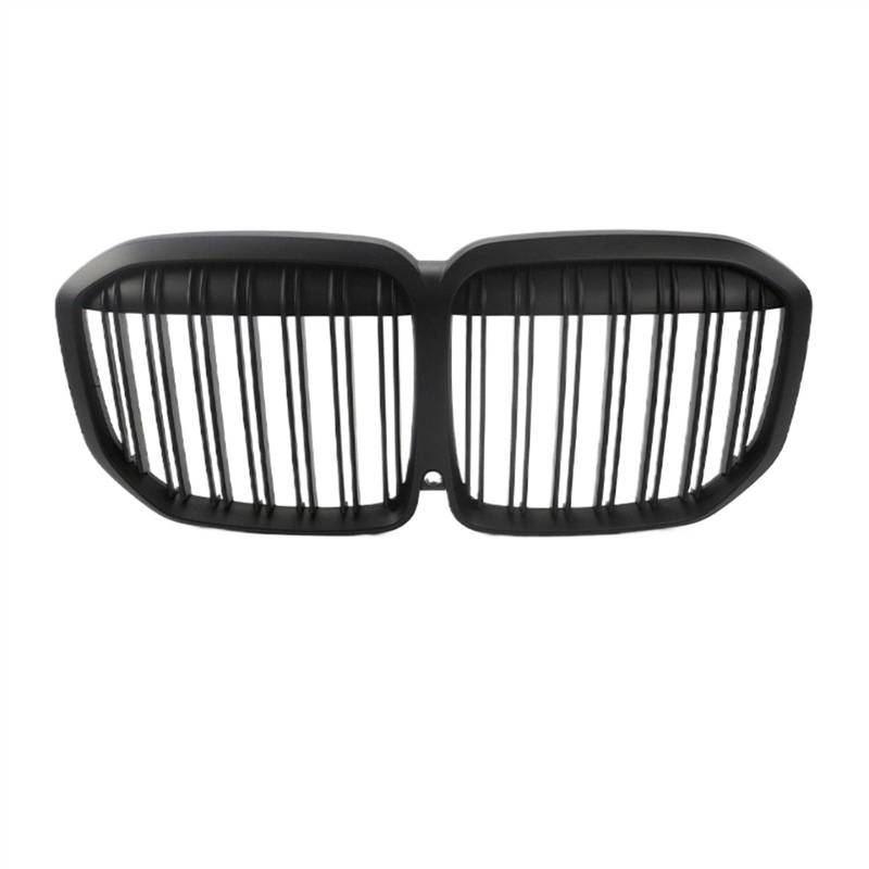 VAAKLM Auto Front Kühlergrill Kompatibel Mit X7 G07 2019 2020 2021. Auto-Frontnierengrill, Einzel-Doppel-Lamellengrill, Glänzend Schwarz, Ersatz Für Fronthaubeneinsatz(Matte Black-ll) von VAAKLM