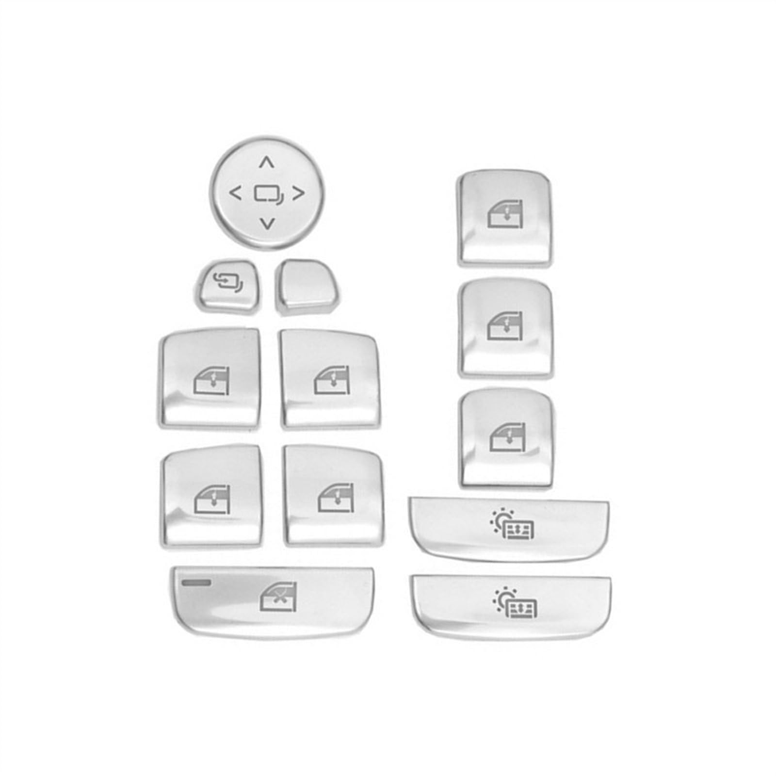 VAAKLM Auto Knopf Dekoration Kompatibel Mit 5er-Serie Für G30 G38 2018, Auto-Aufkleber, Innentür, Fensterheber, Steuertaste, Abdeckung, Verkleidung, Automobil-Dekoration von VAAKLM