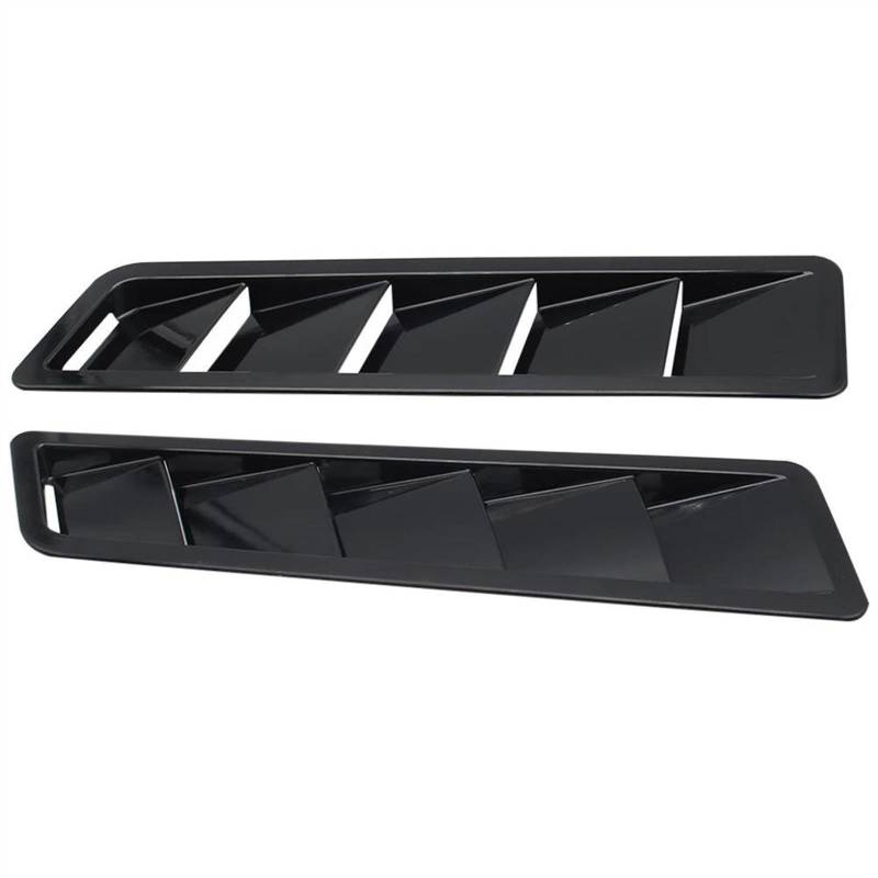 VAAKLM Auto Lufteinlässe 2 Stück Universal Air Flow Intake Hood Scoop Vent Bonnet Cover Auto-Luftstrom-Entlüftungs-Motorhaubenabdeckungen, Hauben-Entlüftungsabdeckung(Black) von VAAKLM