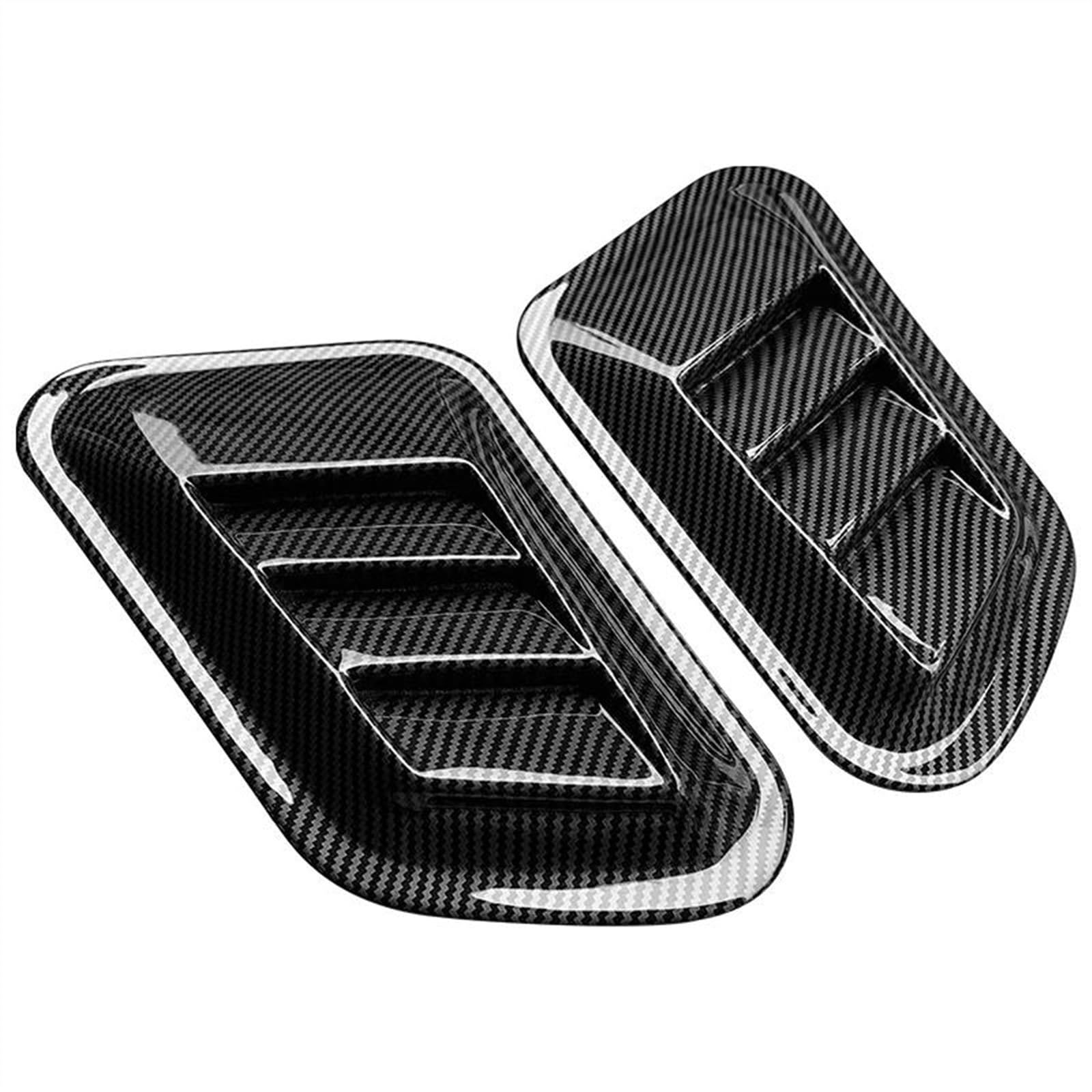 VAAKLM Auto Lufteinlässe Kompatibel Mit Q5L 2018 2019 2020 2021 2022 2023 Haubenabdeckungsverkleidung Auto-Fronthaube Lufteinlassverkleidung Scoop Vent Guards Turbo Motorhaube(Carbon Fiber Look) von VAAKLM